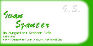 ivan szanter business card